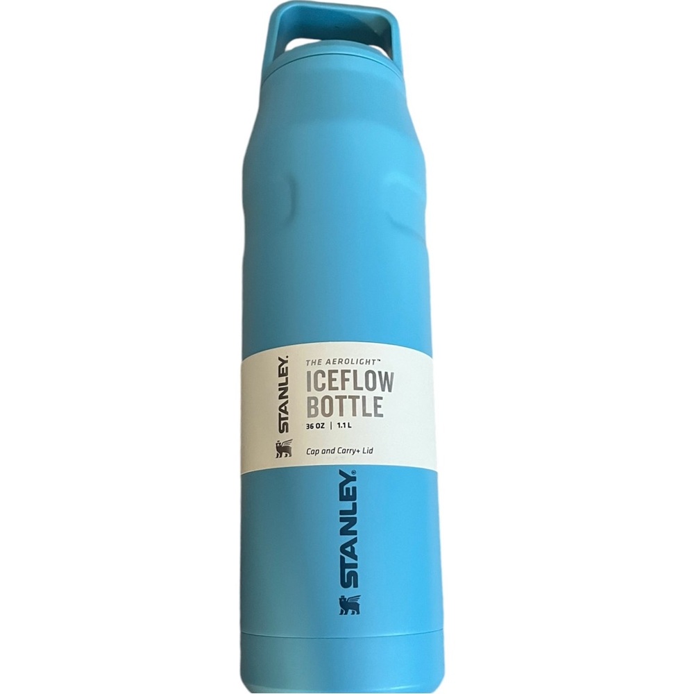 Stanley 36 oz The Aerolight Iceflow Bottle Cap & Carry Lid Light Blue Brand New!